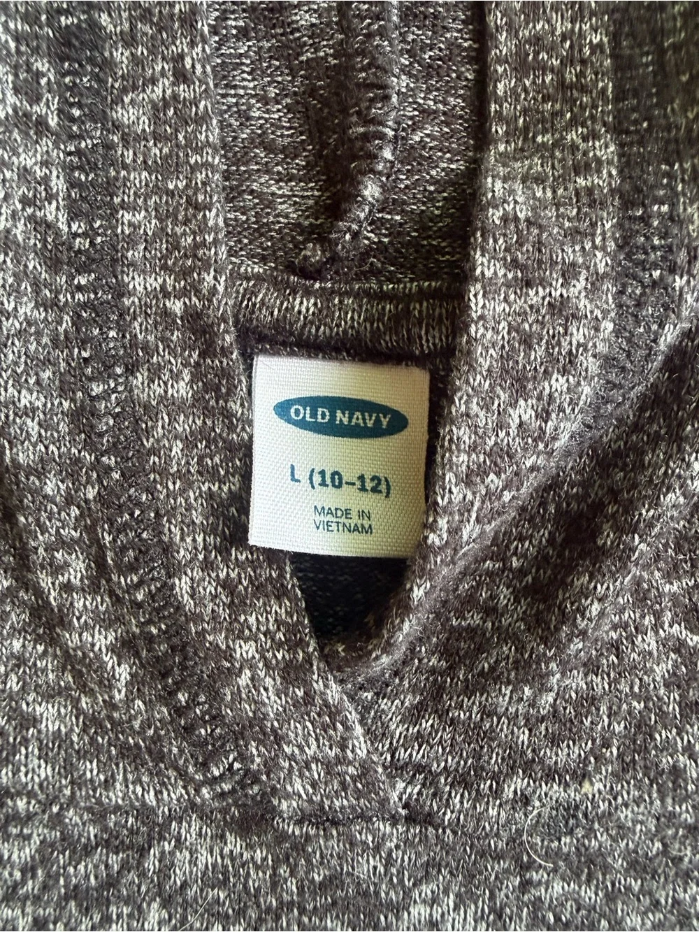 Youth Boys’ Dark Gray Hooded Pullover with Sleeve Stripes
